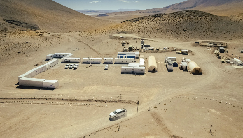 Vista aérea de terreno Proyecto Diablillos, Argentina